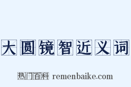 大圆镜智近义词是什么意思的图片